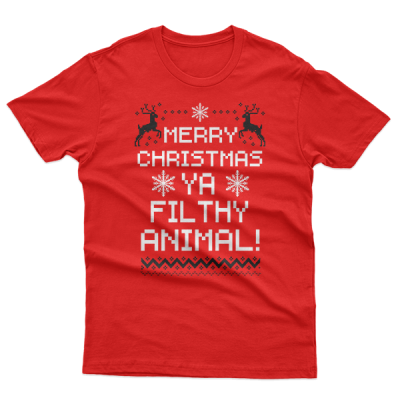 Merry Christmas Ya Filthy Animal Vintage